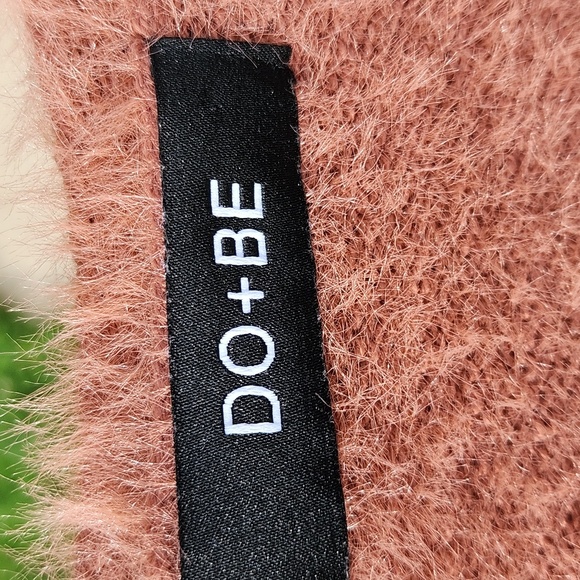 DO+BE Cardigan Sweater Small Brown Womens Eyelash Soft Open Front Pockets - Picture 4 of 5